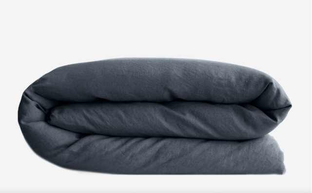Housse de couette Lin lav Collection Sonate / Granit