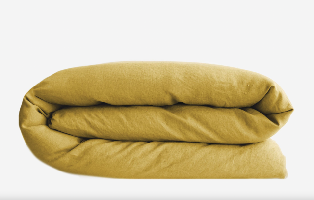 Housse de couette Lin lav Collection Sonate / Curry