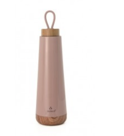 Gourde isotherme bois et mtal  Dusty Rose