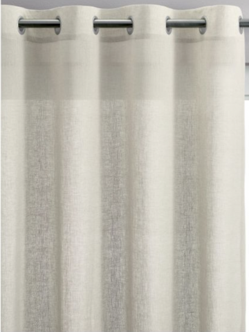 Rideau en lin stonewashed Couleur craie