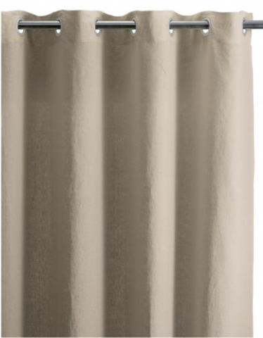 Rideau en lin stonewashed Couleur naturel