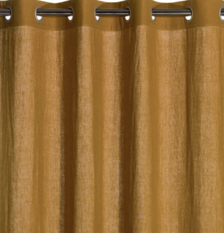 Rideau en lin stonewashed Couleur Bronze