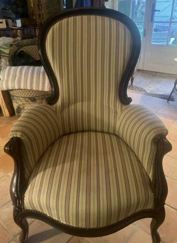 Fauteuil Voltaire de style Napolon III